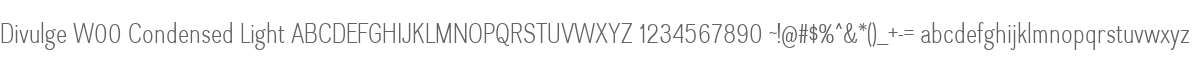 Divulge W00 Condensed Light