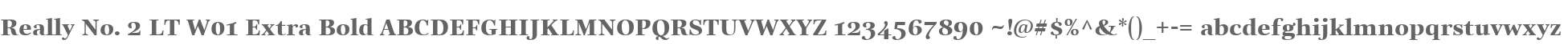 Really No. 2 LT W01 Extra Bold