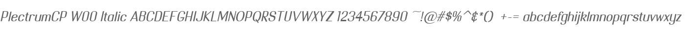 PlectrumCP W00 Italic