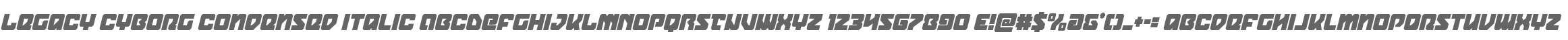 Legacy Cyborg Condensed Italic
