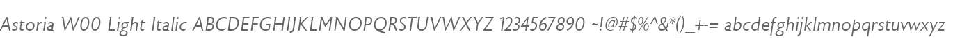 Astoria W00 Light Italic