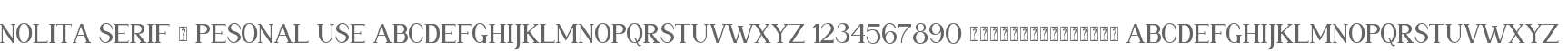 Nolita Serif - Pesonal Use