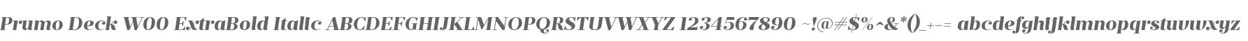 Prumo Deck W00 ExtraBold Italic