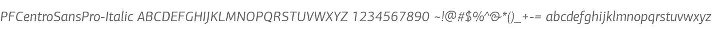 PFCentroSansPro-Italic