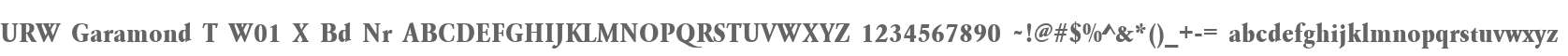 URW Garamond T W01 X Bd Nr