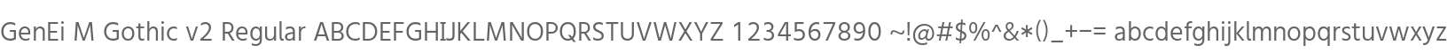 GenEi M Gothic v2 Regular