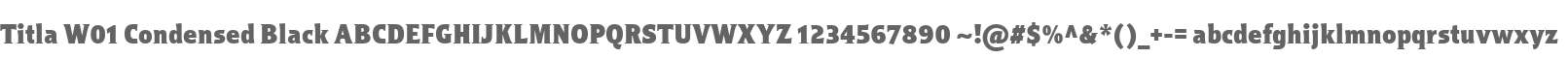 Titla W01 Condensed Black