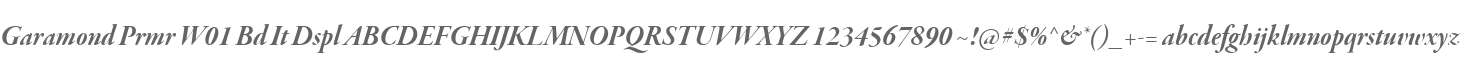 Garamond Prmr W01 Bd It Dspl