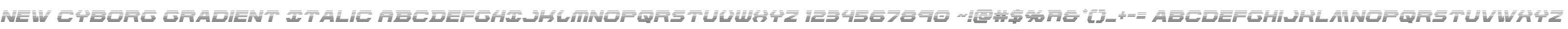 New Cyborg Gradient Italic