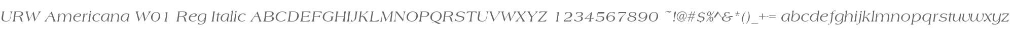 URW Americana W01 Reg Italic