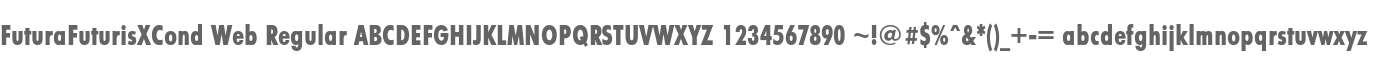 FuturaFuturisXCond Web Regular