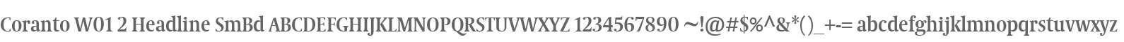 Coranto W01 2 Headline SmBd