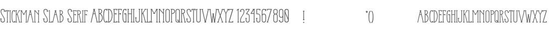 Stickman Slab Serif
