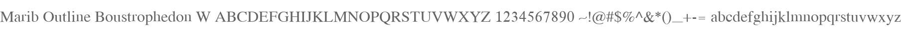 Marib Outline Boustrophedon W