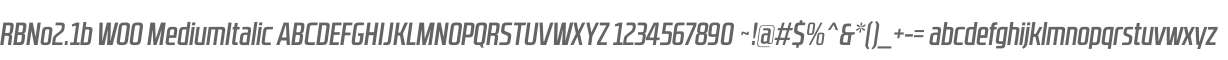 RBNo2.1b W00 MediumItalic