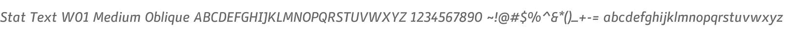 Stat Text W01 Medium Oblique