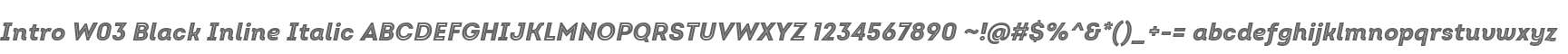 Intro W03 Black Inline Italic