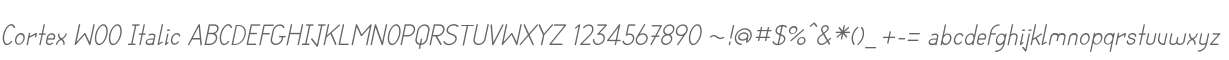 Cortex W00 Italic