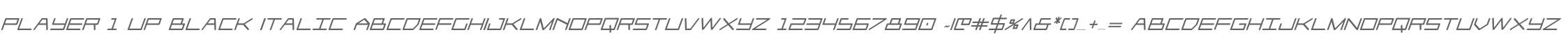 Player 1 Up Black Italic