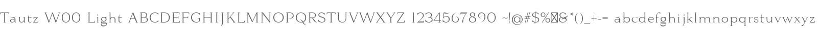 Tautz W00 Light
