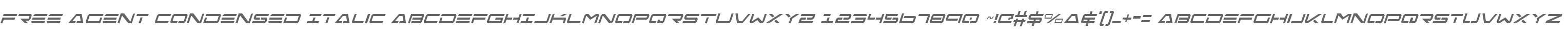 Free Agent Condensed Italic