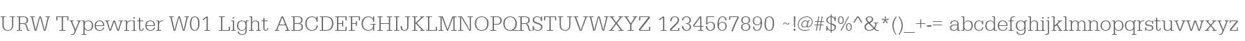 URW Typewriter W01 Light