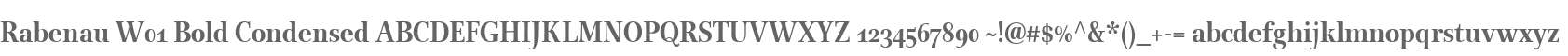 Rabenau W01 Bold Condensed