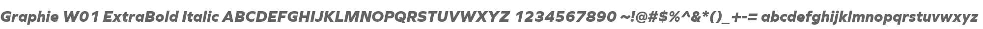 Graphie W01 ExtraBold Italic