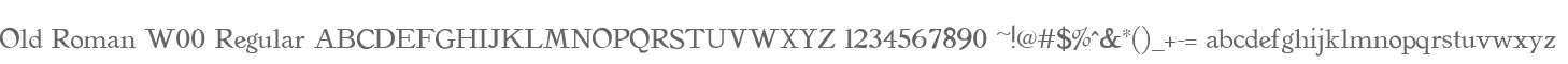 Old Roman W00 Regular