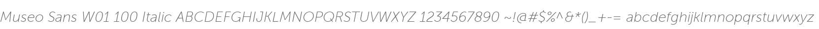 Museo Sans W01 100 Italic