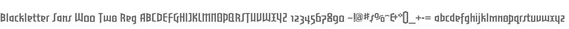 Blackletter Sans W00 Two Reg