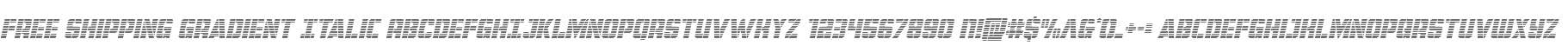 Free Shipping Gradient Italic