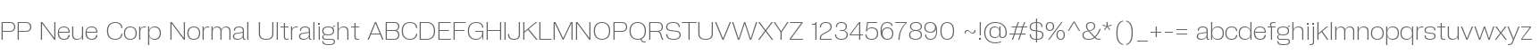 PP Neue Corp Normal Ultralight