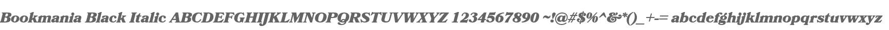Bookmania Black Italic