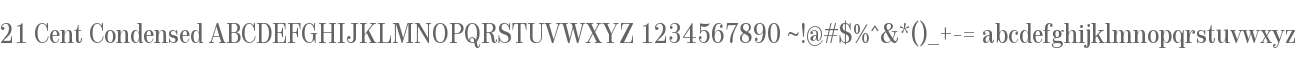 21 Cent Condensed