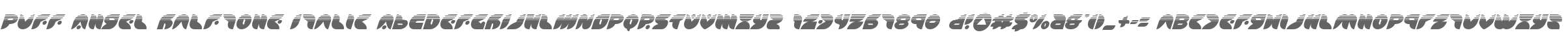 Puff Angel Halftone Italic