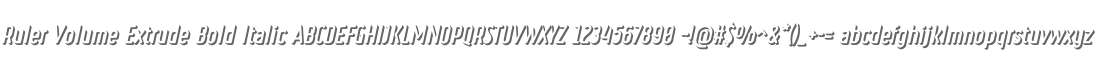 Ruler Volume Extrude Bold Italic