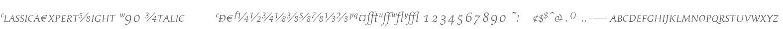 ClassicaExpertLight W90 Italic