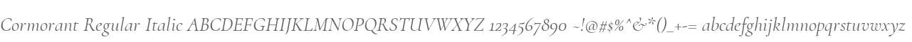 Cormorant Regular Italic
