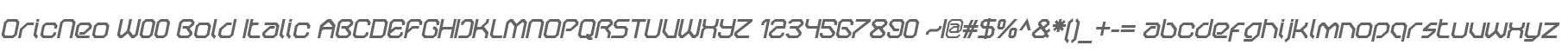 OricNeo W00 Bold Italic