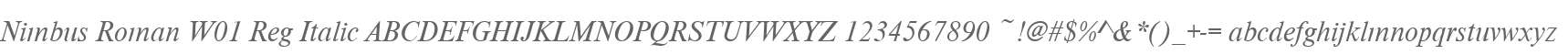 Nimbus Roman W01 Reg Italic