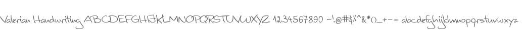 Valerian Handwriting