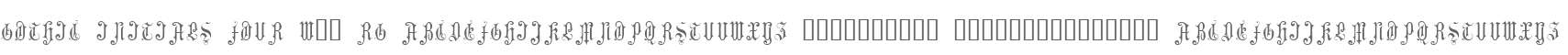 Gothic Initials Four W90 Rg