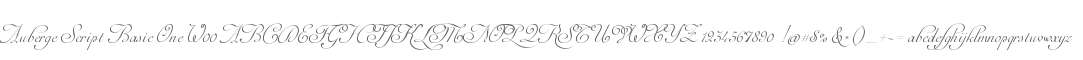 Auberge Script Basic One W00