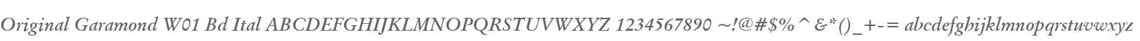 Original Garamond W01 Bd Ital