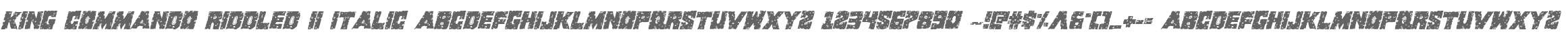 King Commando Riddled II Italic