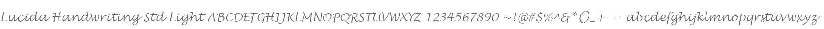 Lucida Handwriting Std Light