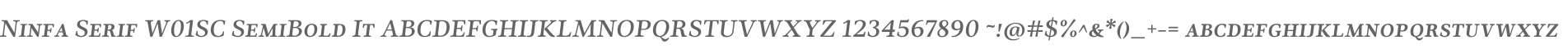 Ninfa Serif W01SC SemiBold It