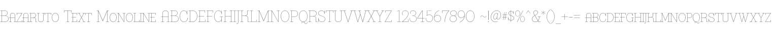 Bazaruto Text Monoline