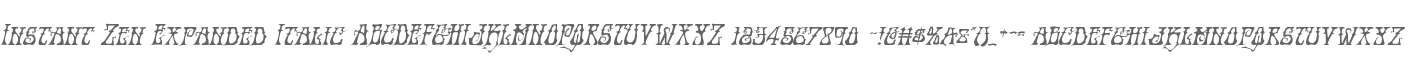 Instant Zen Expanded Italic